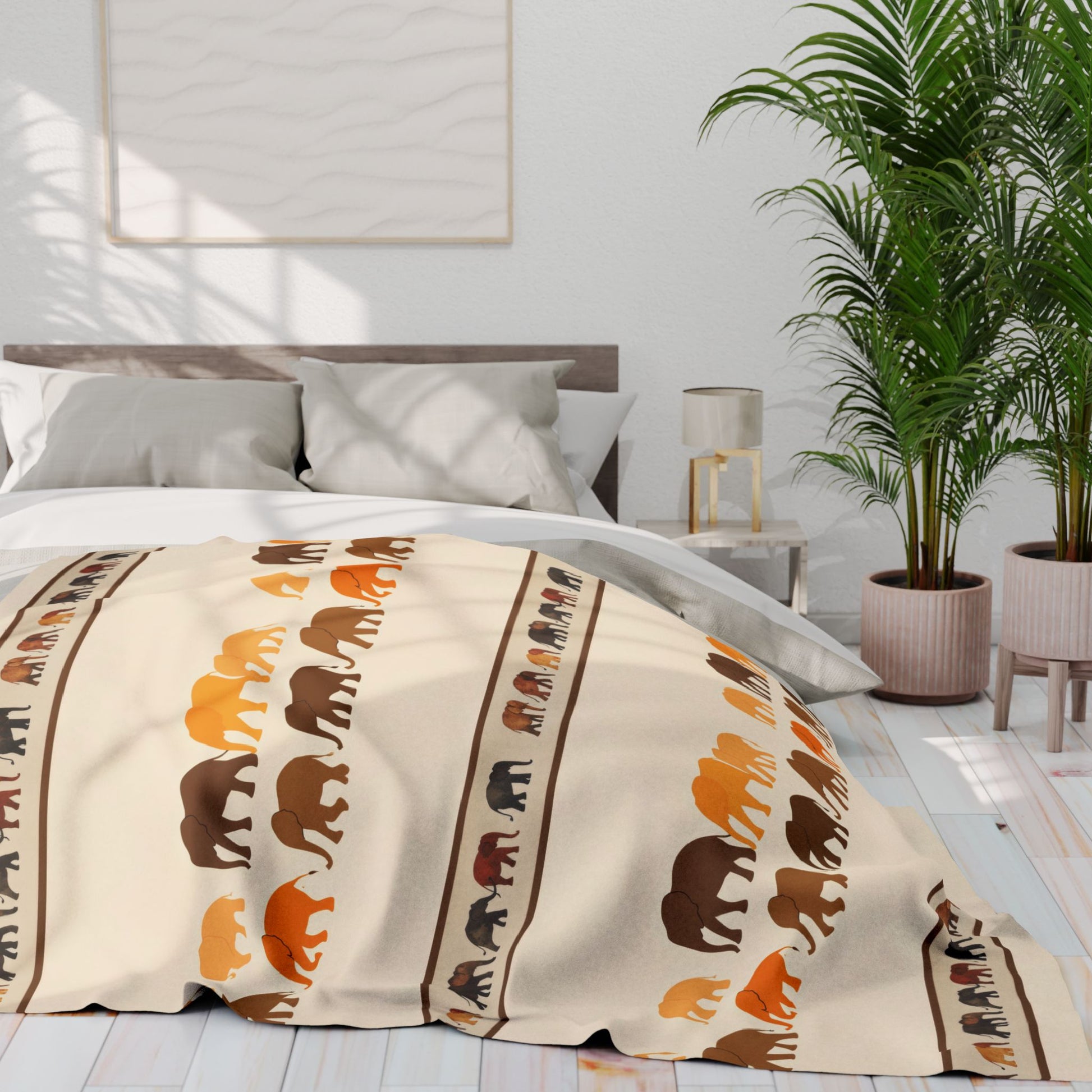 Arctic-Fleece-Blanket-ELEPHANT-HERD