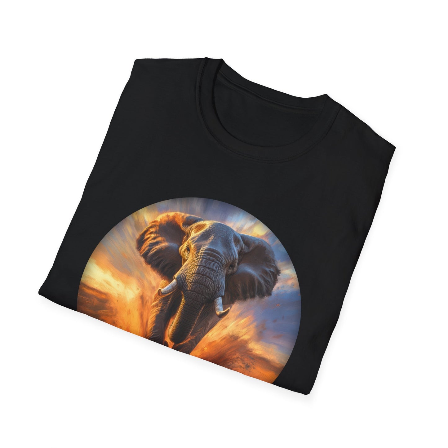 Charging-Elephant-T-shirt-Gildan