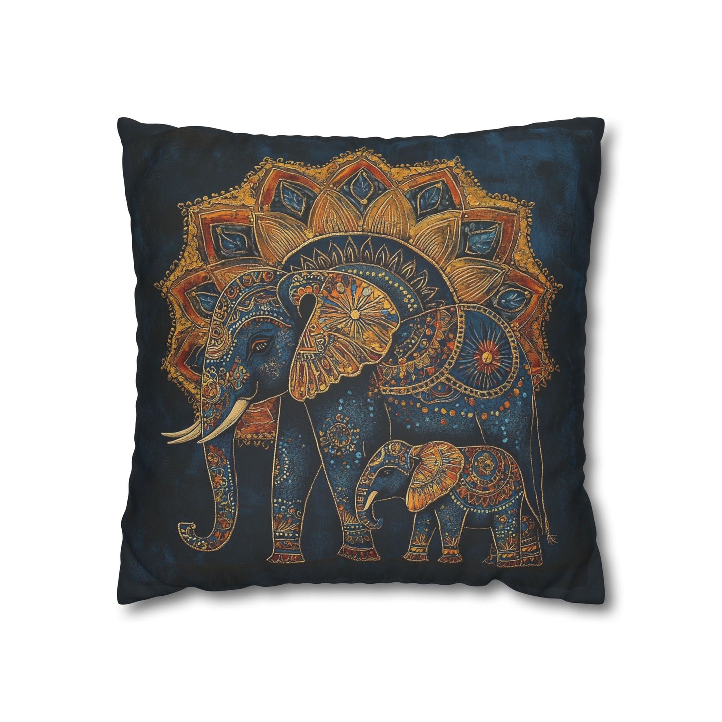 Faux-Suede-Pillowcase-ELEPHANT-FAMILY