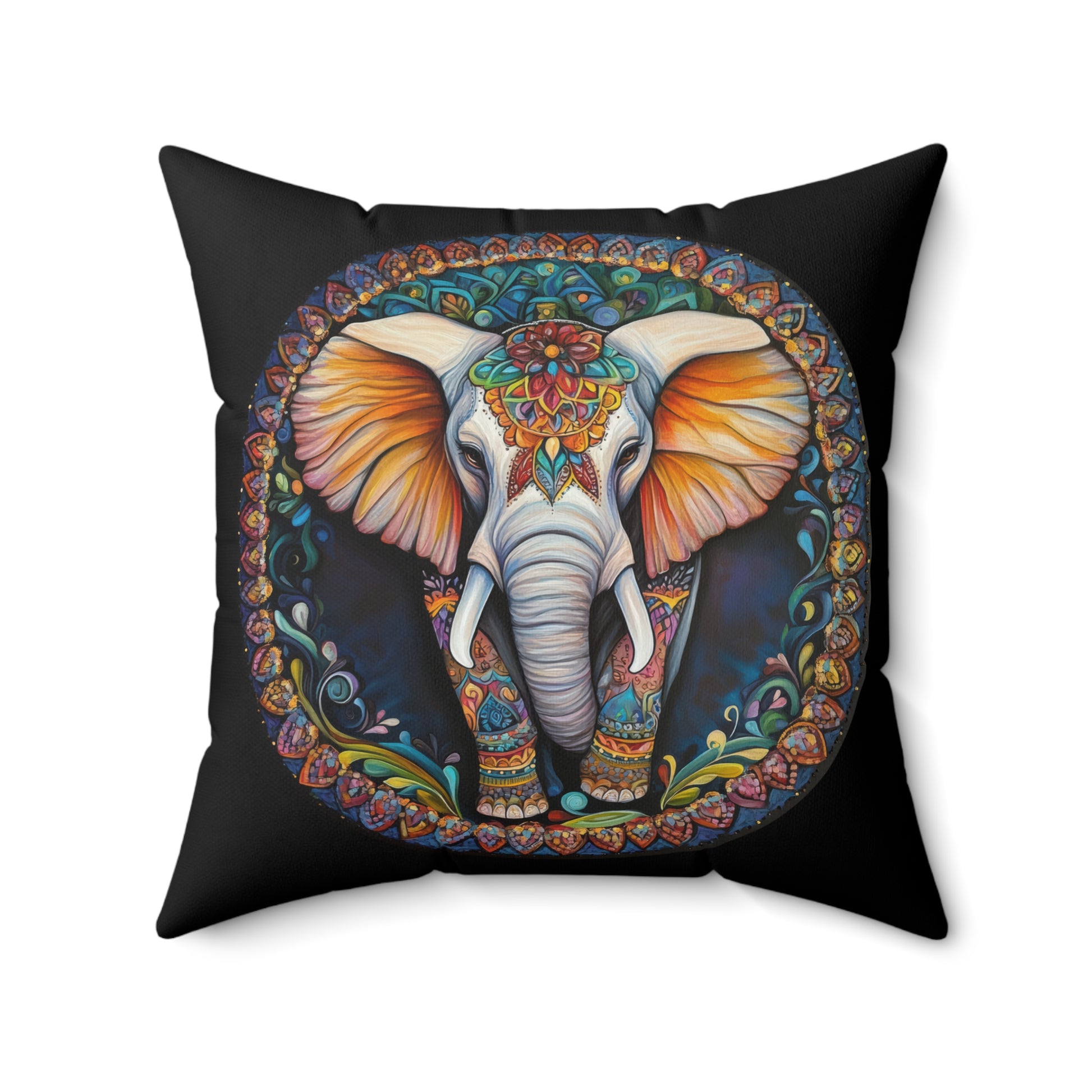 Square-Throw-Pillow-ELEPHANT-MANDALA