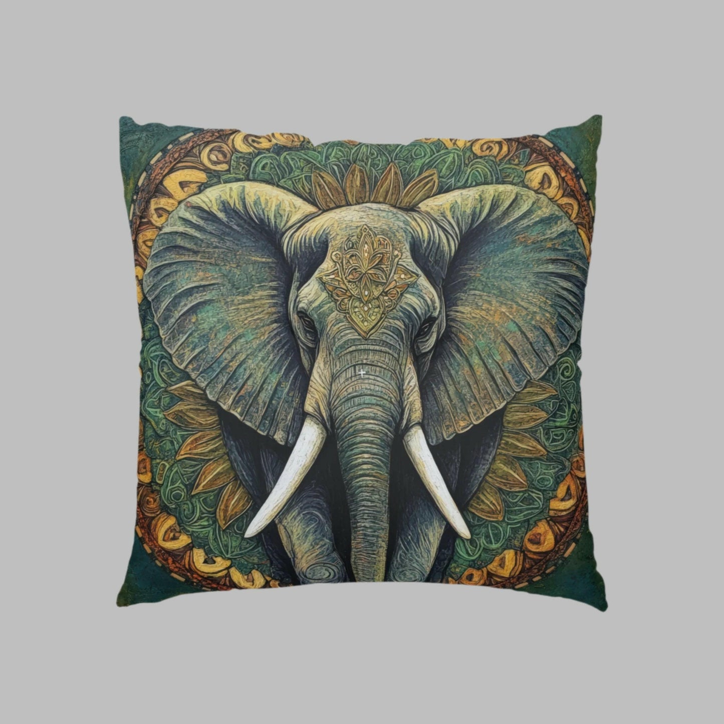 FOREST ELEPHANT Tufted Floor Pillow