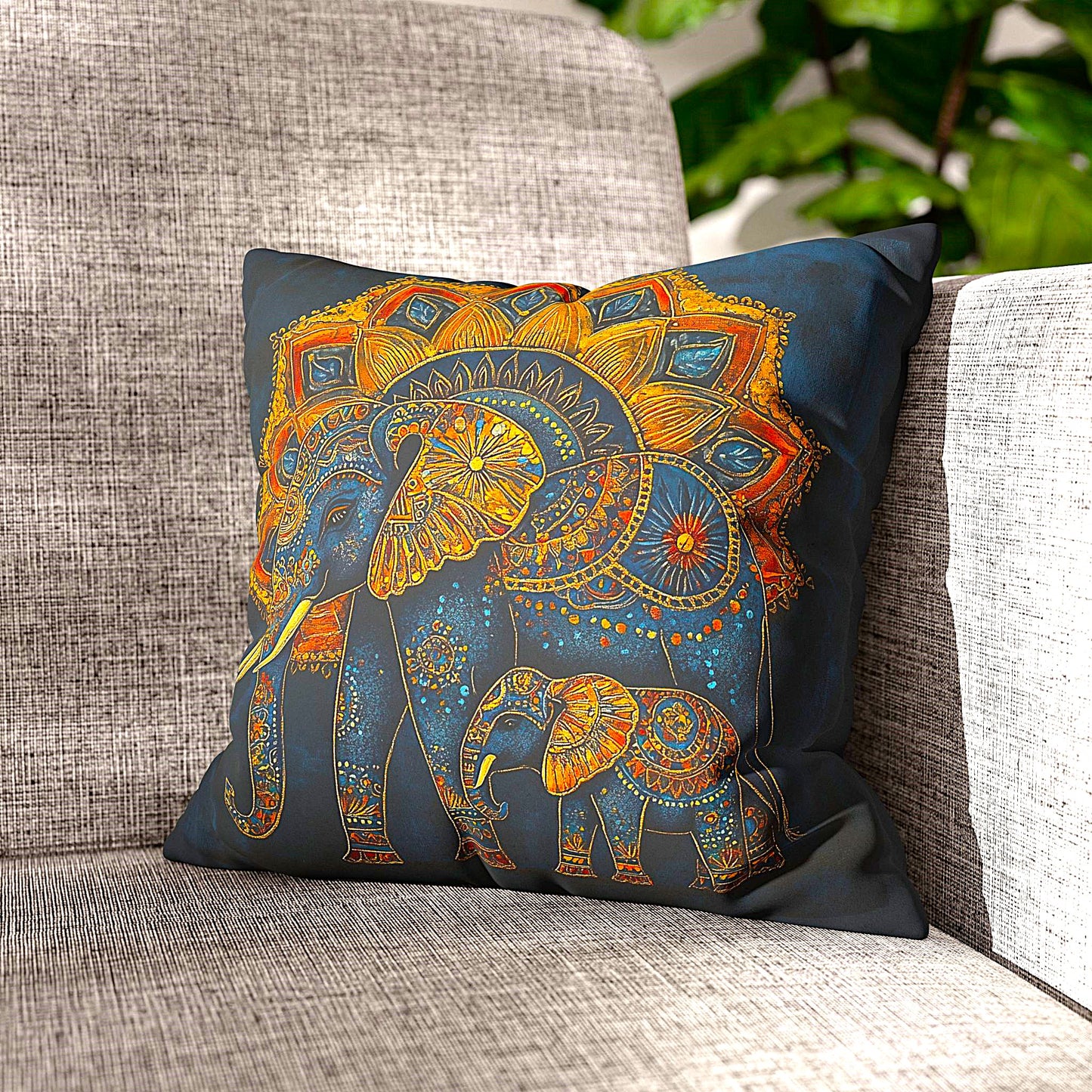 Faux-Suede-Pillowcase-ELEPHANT-FAMILY-large