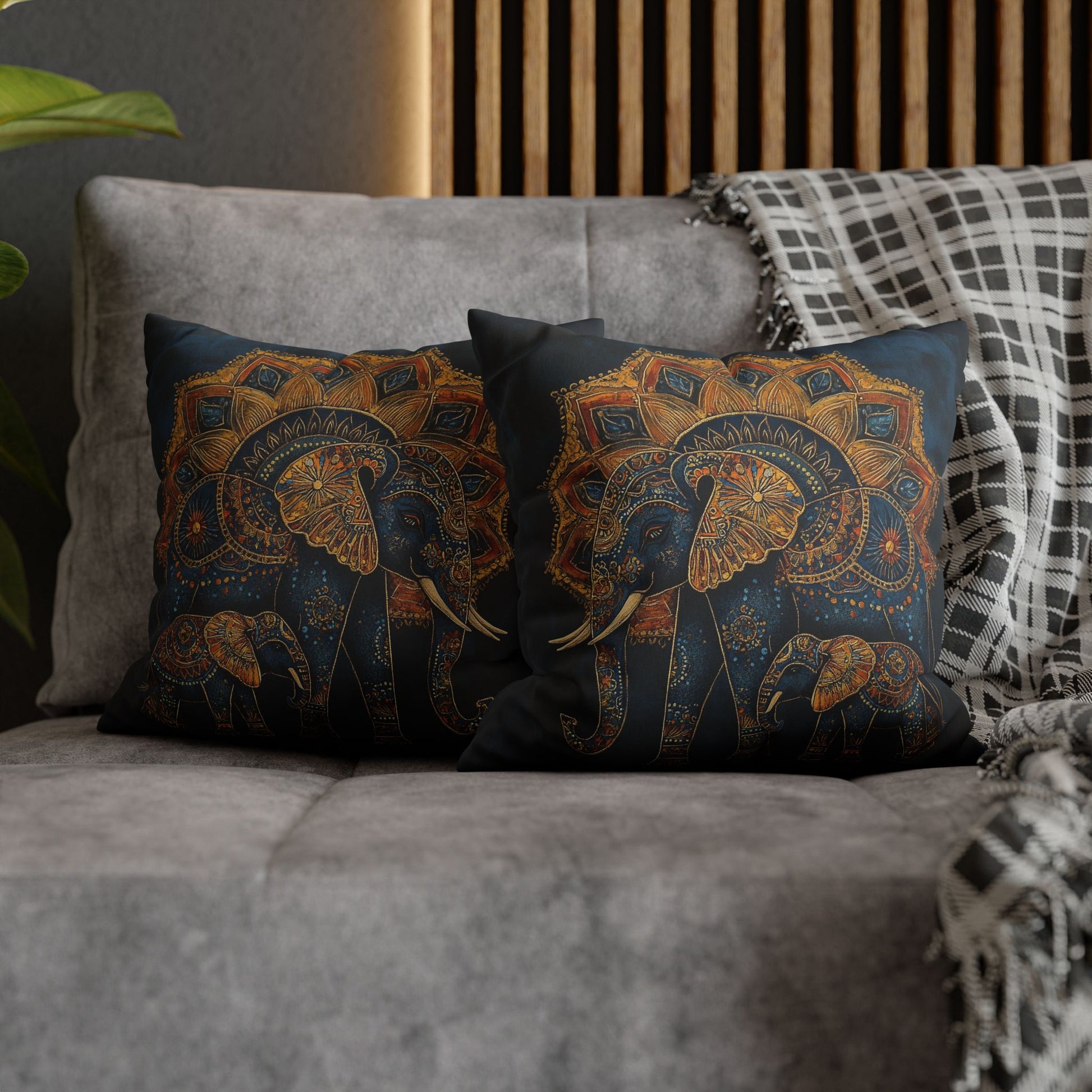 Faux-Suede-Pillowcase-ELEPHANT-FAMILY