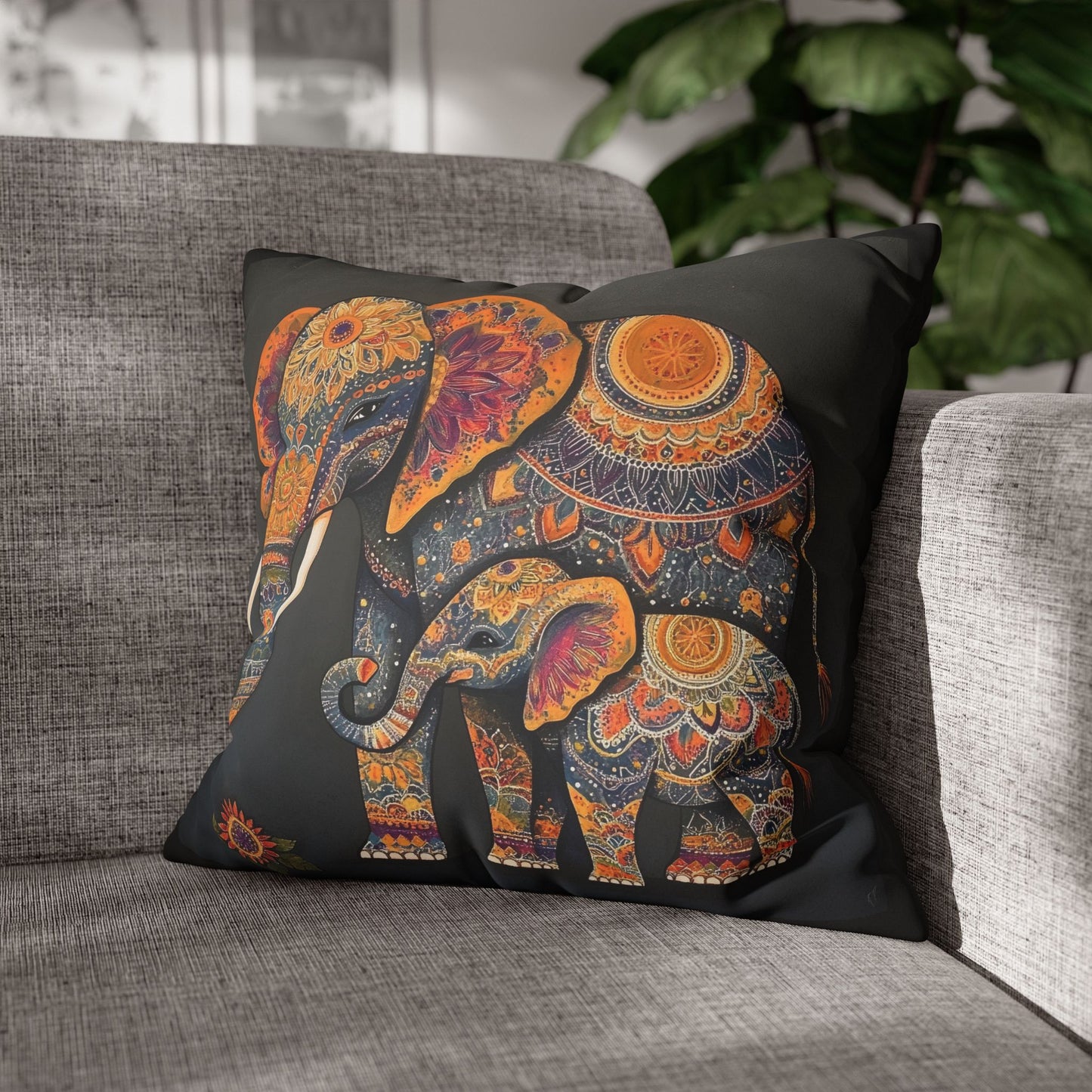 Faux-Suede-Pillowcase-ELEPHANT-LOVE