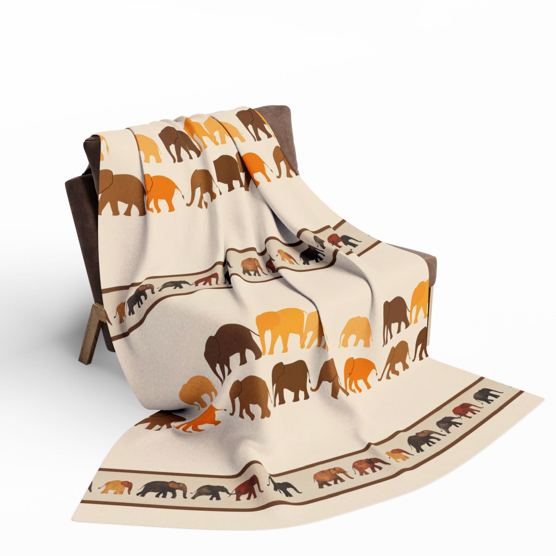 Arctic-Fleece-Blanket-ELEPHANT-HERD