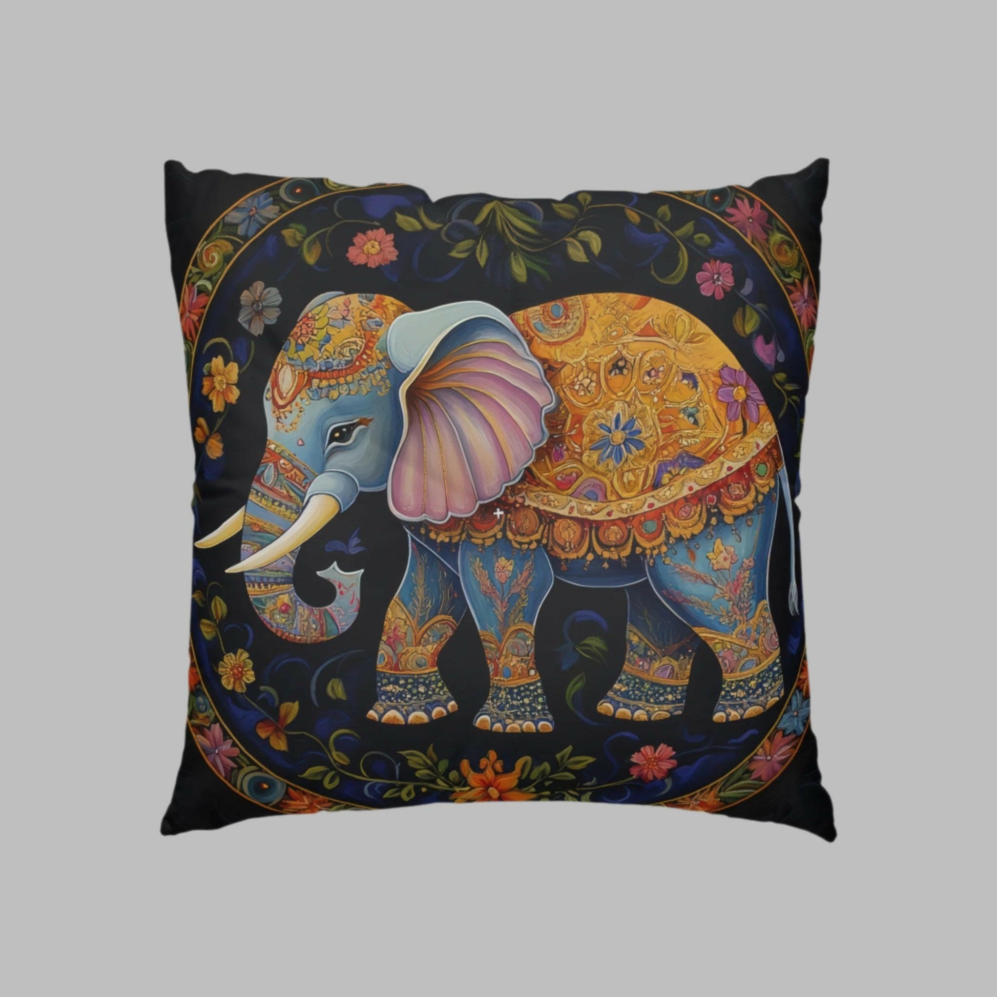 PAINTED ELEPHANT Tufted Floor Pillow